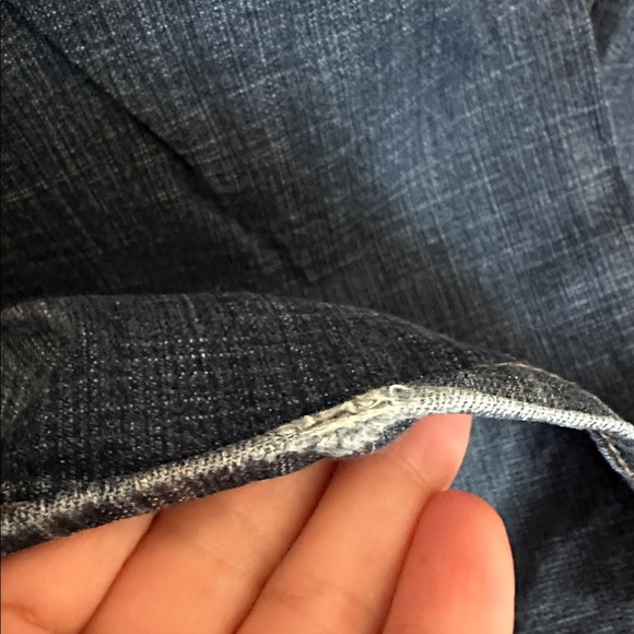 Riders by Lee Mid Rise Stretch Dark Wash Distressed Straight Leg Jeans- size 18 - Picture 9 of 9